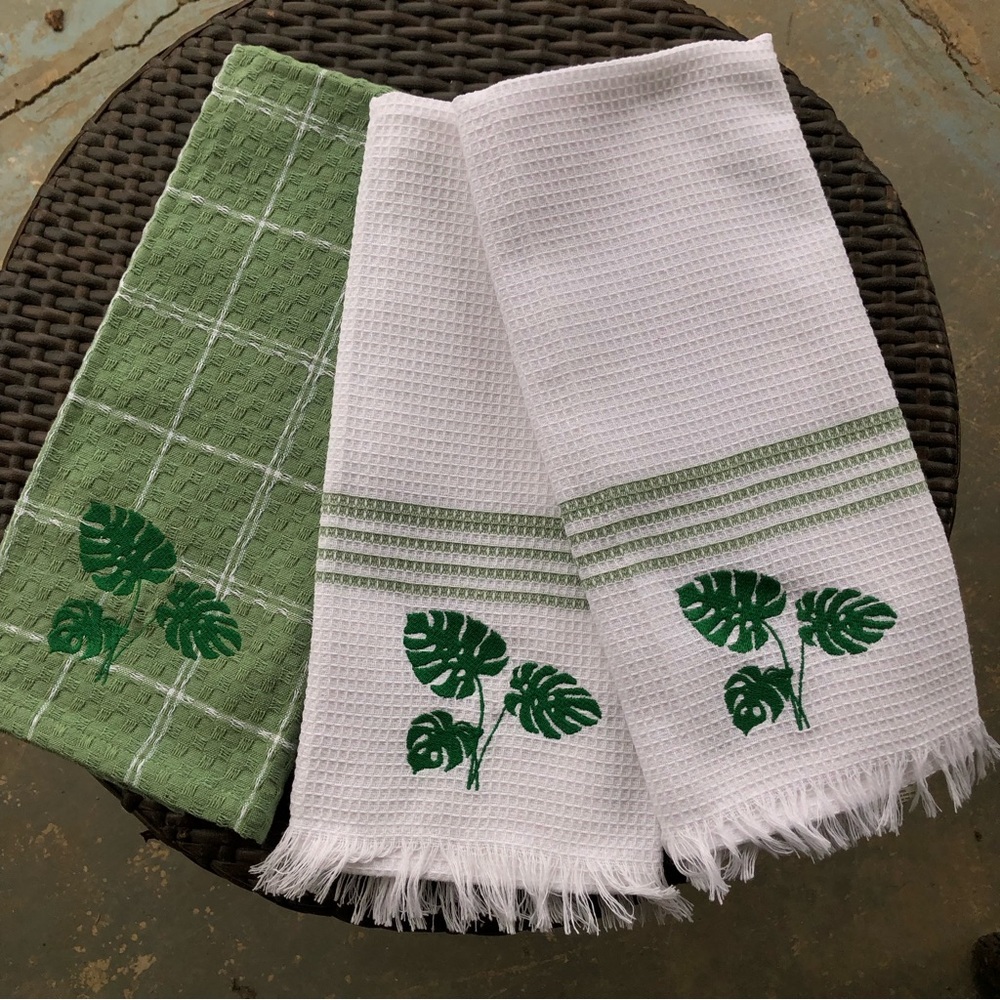 Monstera Plant 3 Kitchen Towel Set